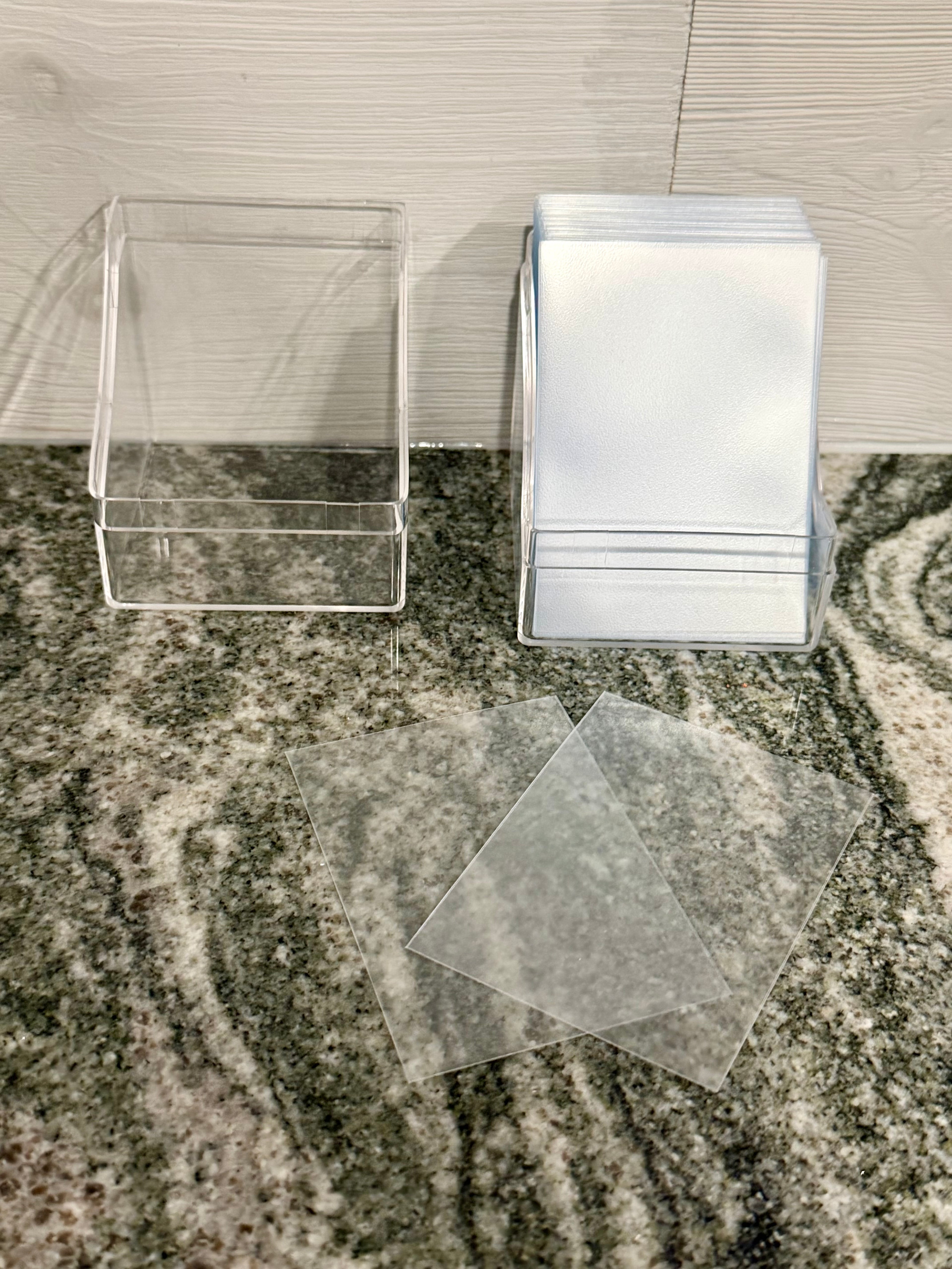Deck Box with 100 Clear Back Card Sleeves