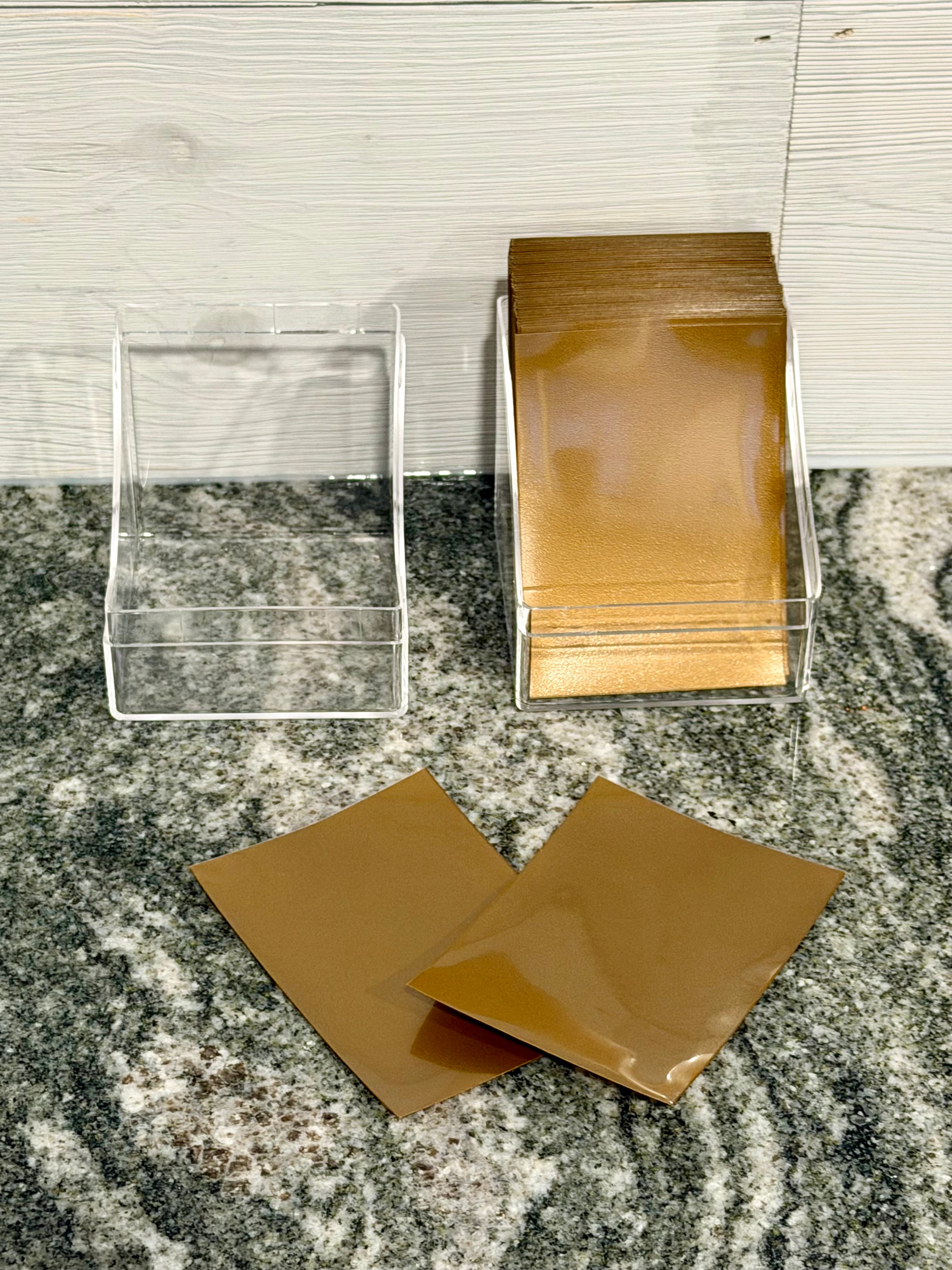 Deck Box with 100 Gold Back Card Sleeves