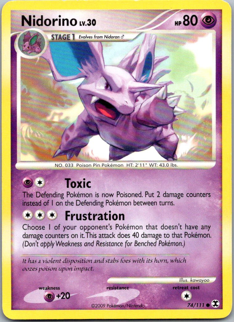 Nidorino 74/111 Common Rising Rivals Pokemon Heavily Played