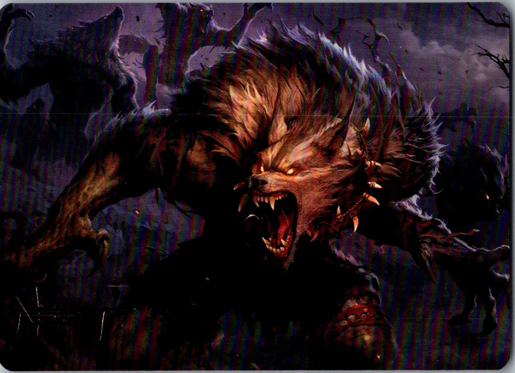 Village Reavers (Gold-Stamped Signature) 45 Art Innistrad Midnight Hunt MTG NM