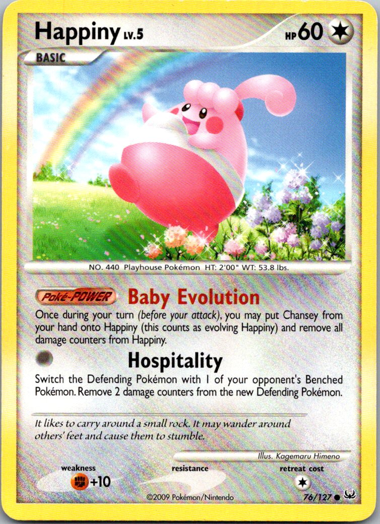 Happiny 76/127 Common Platinum Pokemon Heavily Played