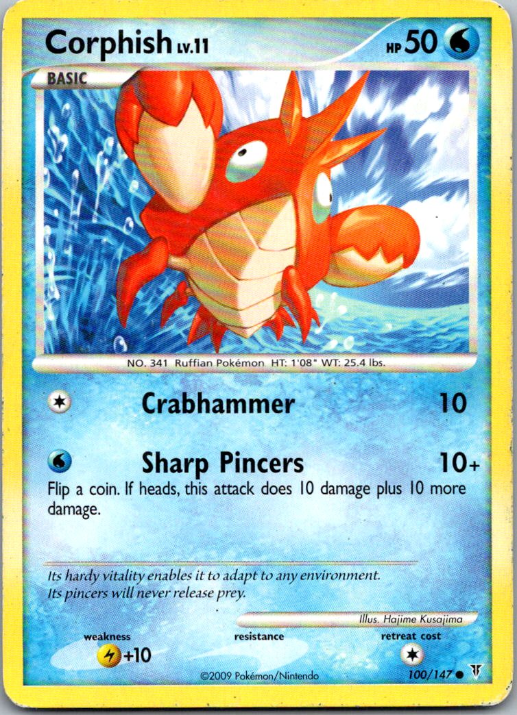 Corphish 100/147 Common Supreme Victors Pokemon Heavily Played
