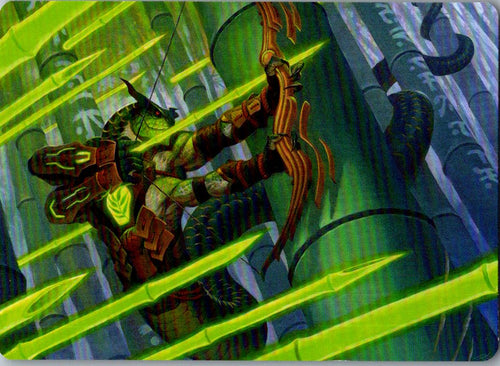 Bamboo Grove Archer Art Card 20 Art Series: Kamigawa: Neon Dynasty MTG LP