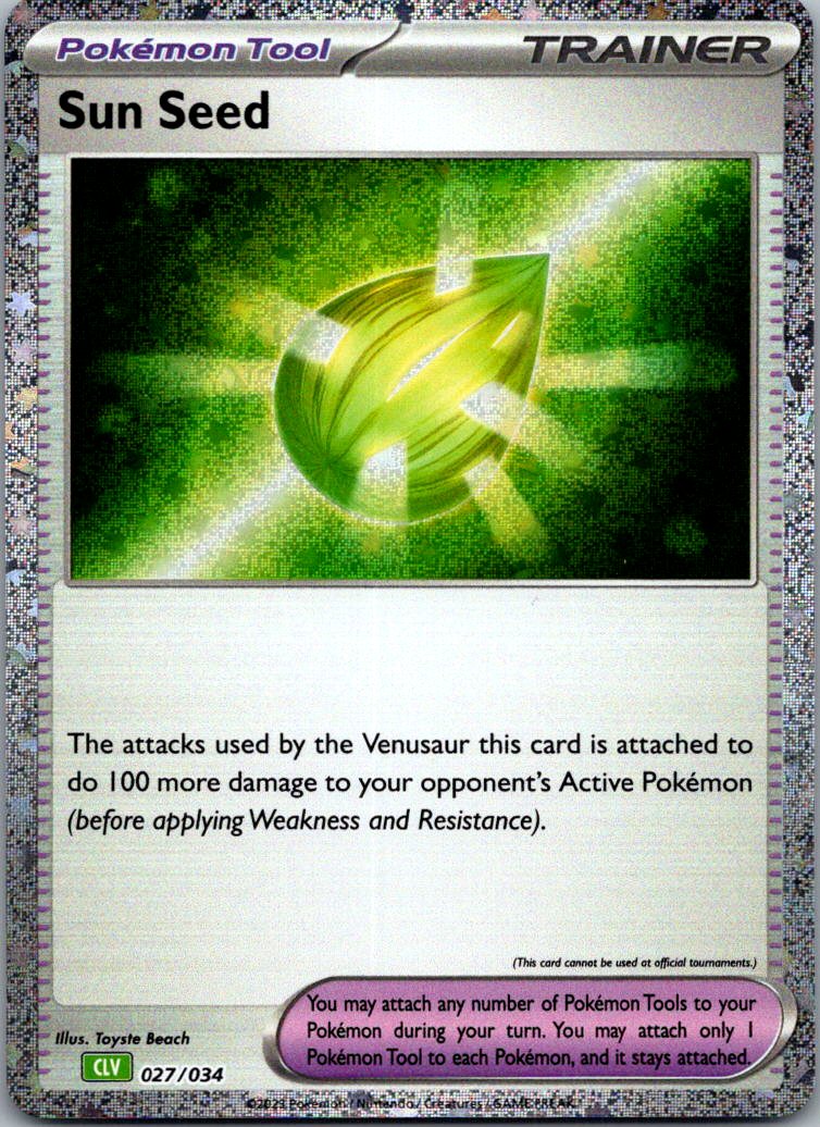 Sun Seed 027/034 Holo Classic Collection Trading Card Game Classic Pokemon NM