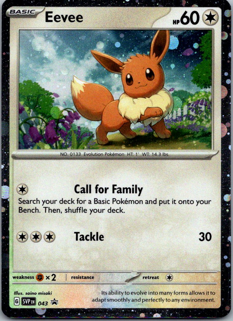 Eevee 043 Holo Promo Scarlet & Violet Promo Pokemon Near Mint
