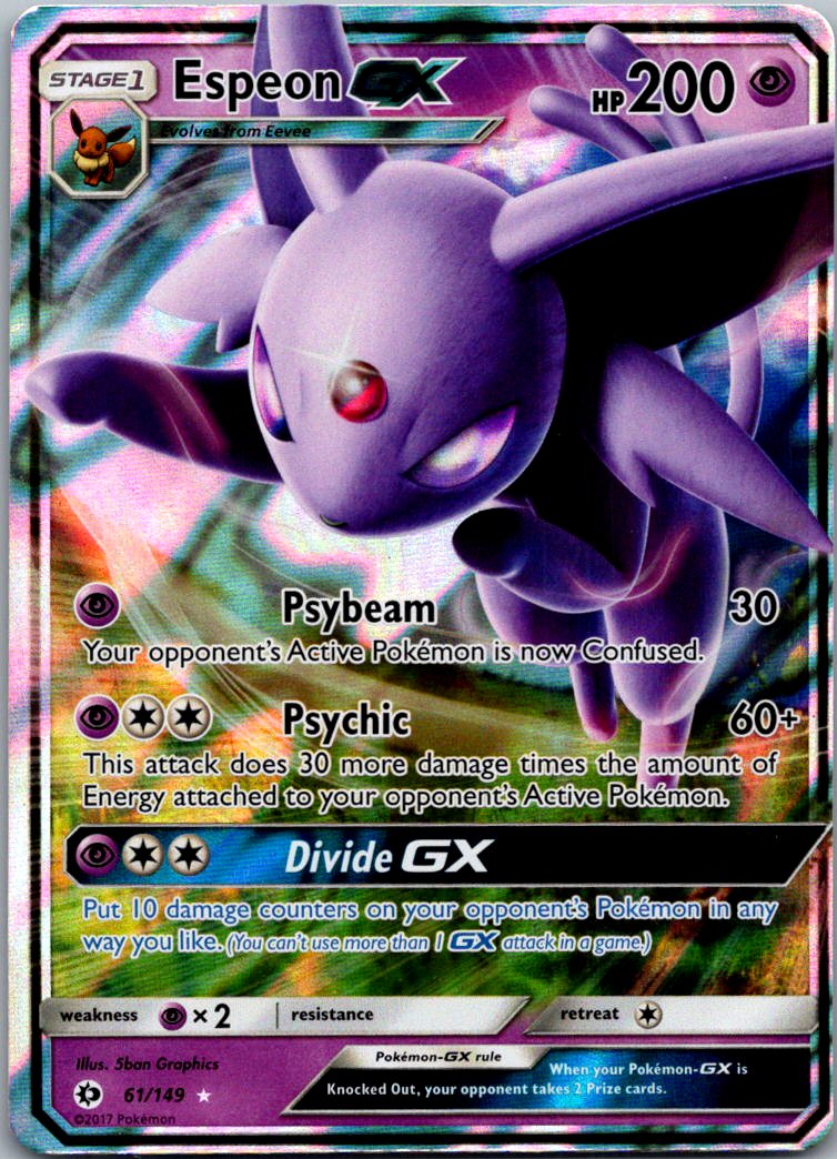 Espeon GX 61/149 Holo Ultra Rare SM Base Set Pokemon Lightly Played