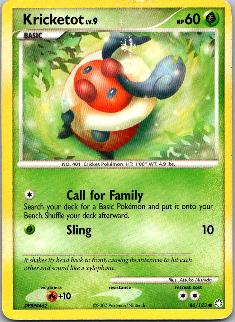 Kricketot 86/123 Common Mysterious Treasures Pokemon Heavily Played