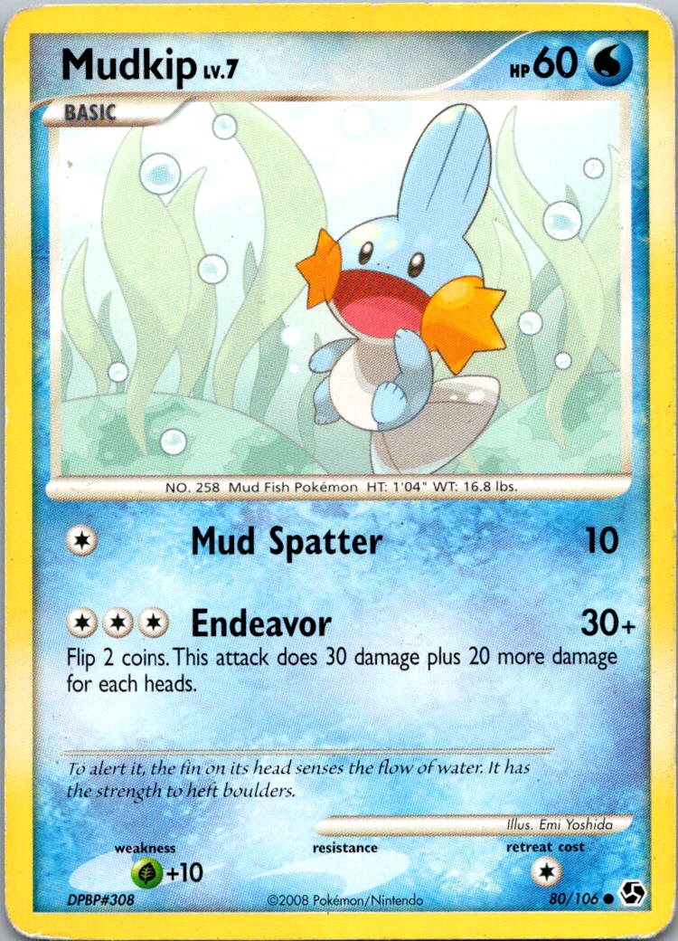 Mudkip 80/106 Common Great Encounters Pokemon Heavily Played