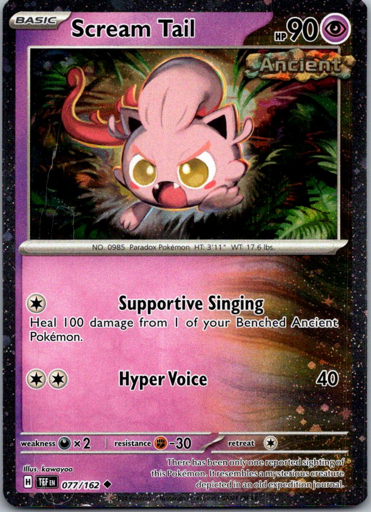 Scream Tail 077/162 Holo Uncommon Miscellaneous Cards & Products Pokemon NM