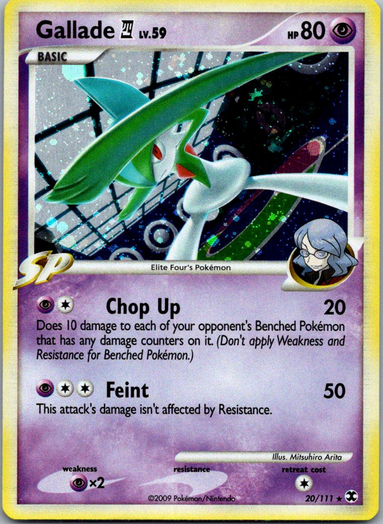 Gallade E4 (DPPt Rising Rivals) 20/111 Holo Holo Rare Deck Exclusives Pokemon LP