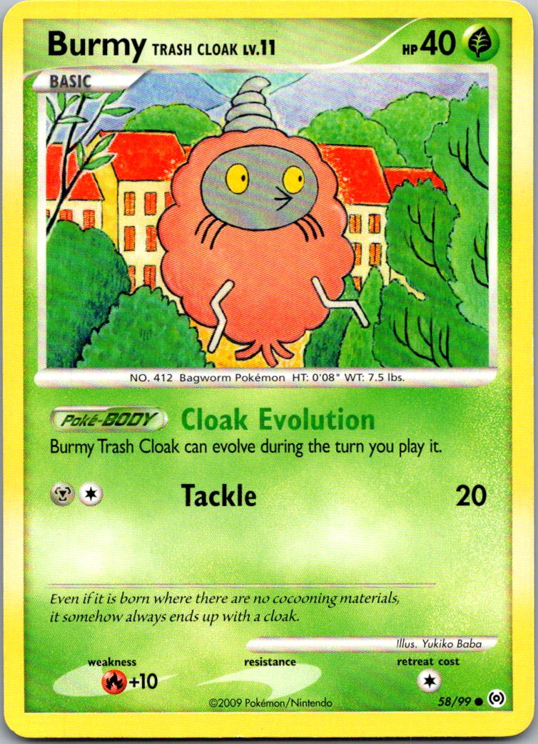 Burmy Trash Cloak 58/99 Common Arceus Pokemon Heavily Played