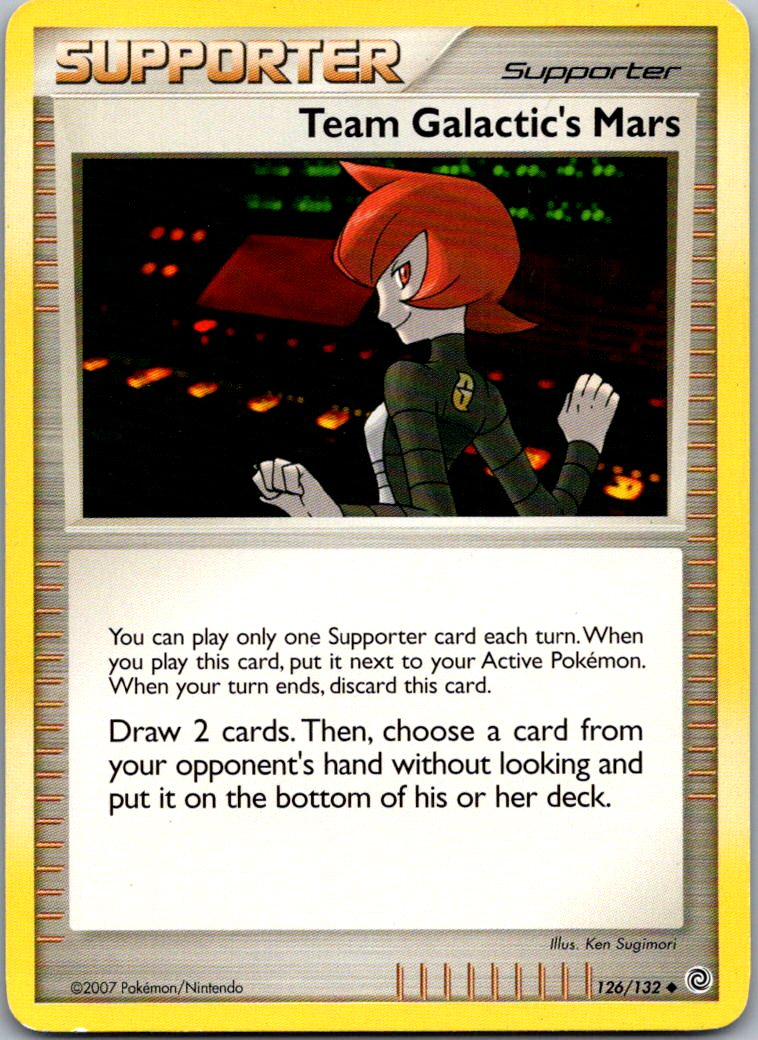 Team Galactic's Mars 126/132 Uncommon Secret Wonders Pokemon Heavily Played