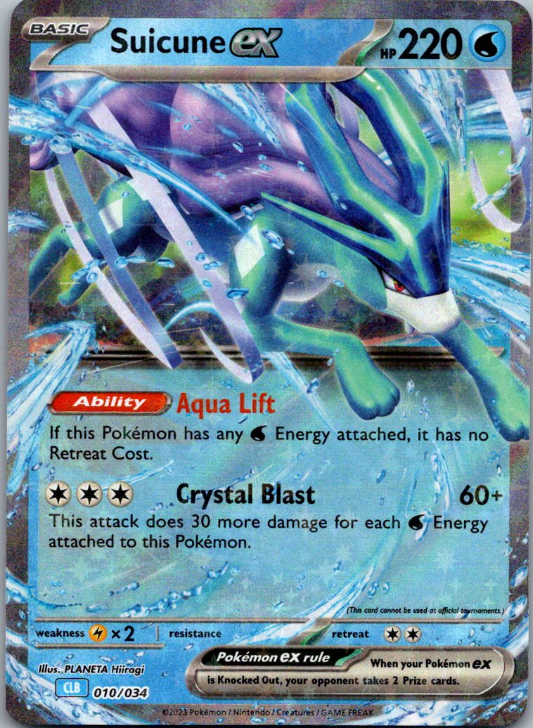 Suicune ex 010/034 Holo Classic Collection Trading Card Game Classic Pokemon NM