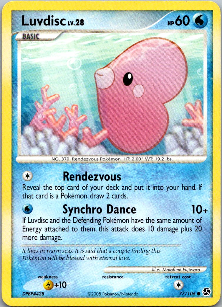 Luvdisc 77/106 Common Great Encounters Pokemon Heavily Played