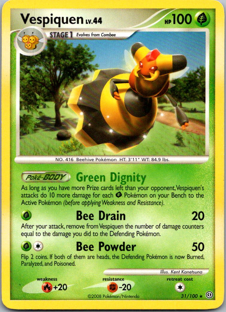 Vespiquen 31/100 Rare Stormfront Pokemon Heavily Played