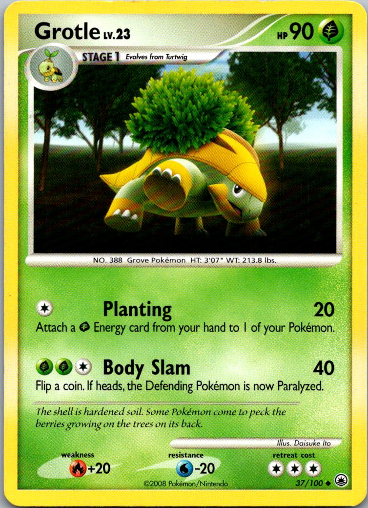 Grotle 37/100 Uncommon Majestic Dawn Pokemon Heavily Played