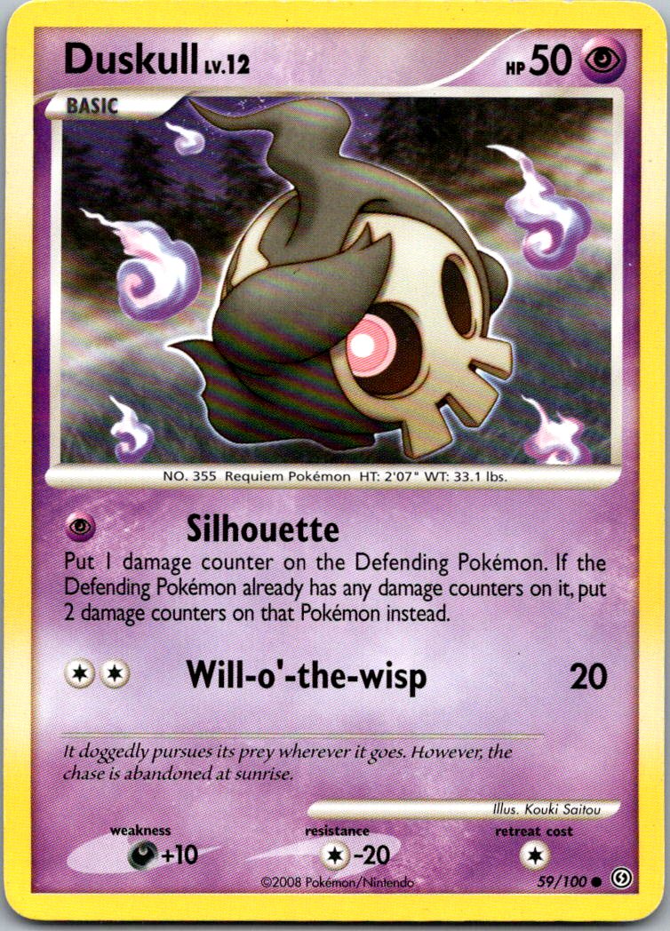 Duskull 59/100 Common Stormfront Pokemon Heavily Played