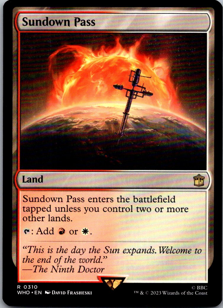 Sundown Pass 310 Rare Universes Beyond: Doctor Who Magic: The Gathering NM