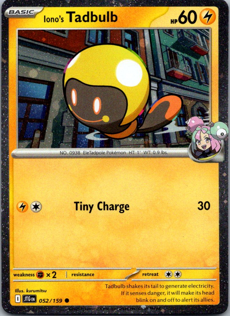 Iono's Tadbulb 052/159 Holo Common Miscellaneous Cards & Products Pokemon NM