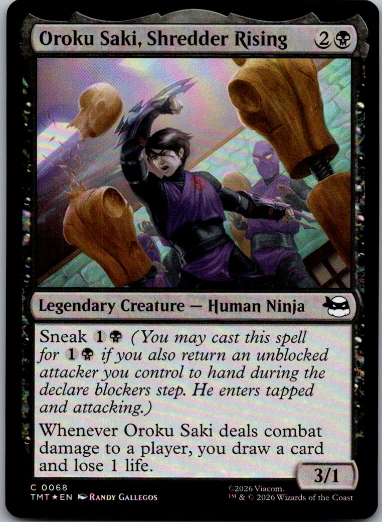 Oroku Saki, Shredder Rising 0068 Teenage Mutant Ninja Turtles Magic Foil NM
