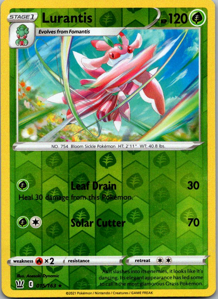 Lurantis 015/163 Rare Battle Styles Pokemon Reverse Holo Near Mint