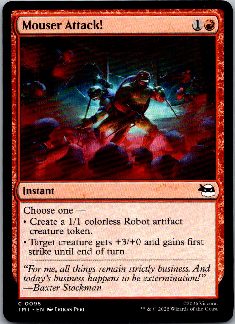 Mouser Attack! 0095 Common Teenage Mutant Ninja Turtles Magic: The Gathering NM