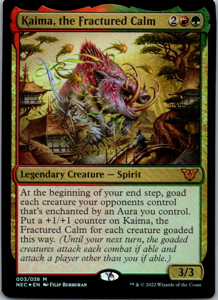 Kaima, the Fractured Calm 3 Foil Commander: Kamigawa: Neon Dynasty MTG NM