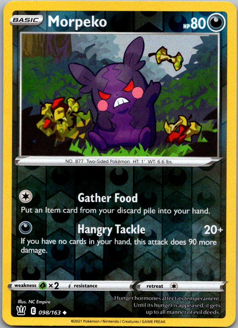 Morpeko 098/163 Uncommon Battle Styles Pokemon Reverse Holo Near Mint