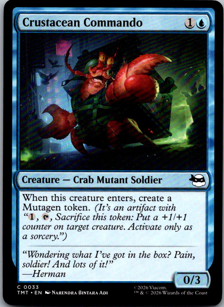 Crustacean Commando 0033 Teenage Mutant Ninja Turtles Magic: The Gathering NM