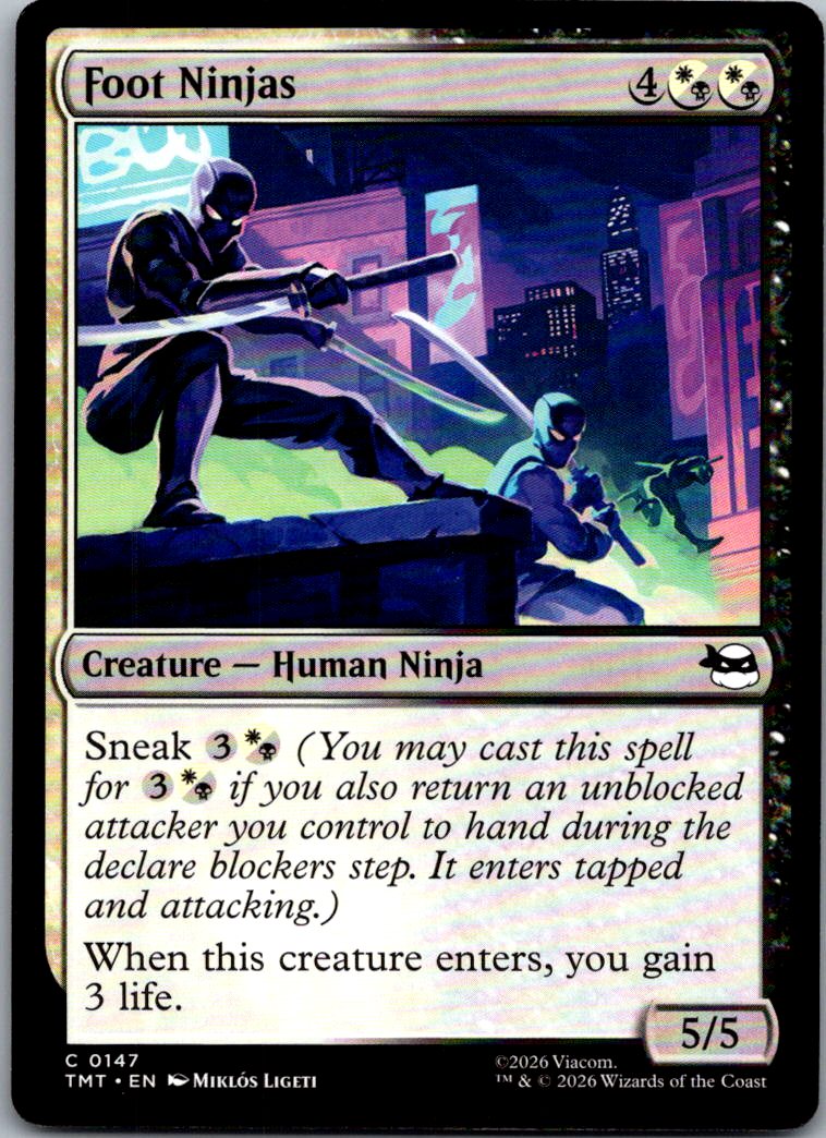 Foot Ninjas 0147 Common Teenage Mutant Ninja Turtles Magic: The Gathering NM