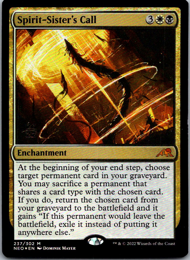 Spirit-Sister's Call 237 Mythic Kamigawa: Neon Dynasty Magic: The Gathering NM