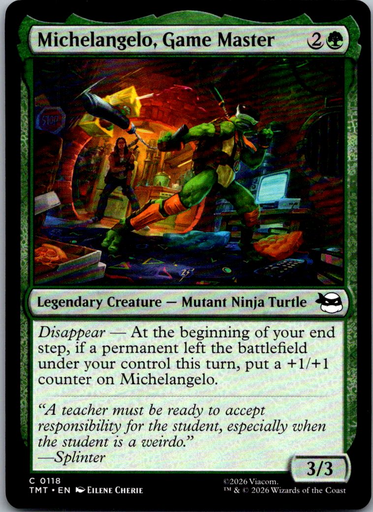 Michelangelo, Game Master 0118 Teenage Mutant Ninja Turtles Magic NM