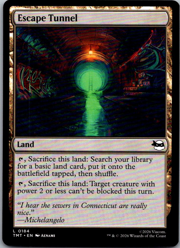 Escape Tunnel 0184 Land Teenage Mutant Ninja Turtles Magic: The Gathering NM