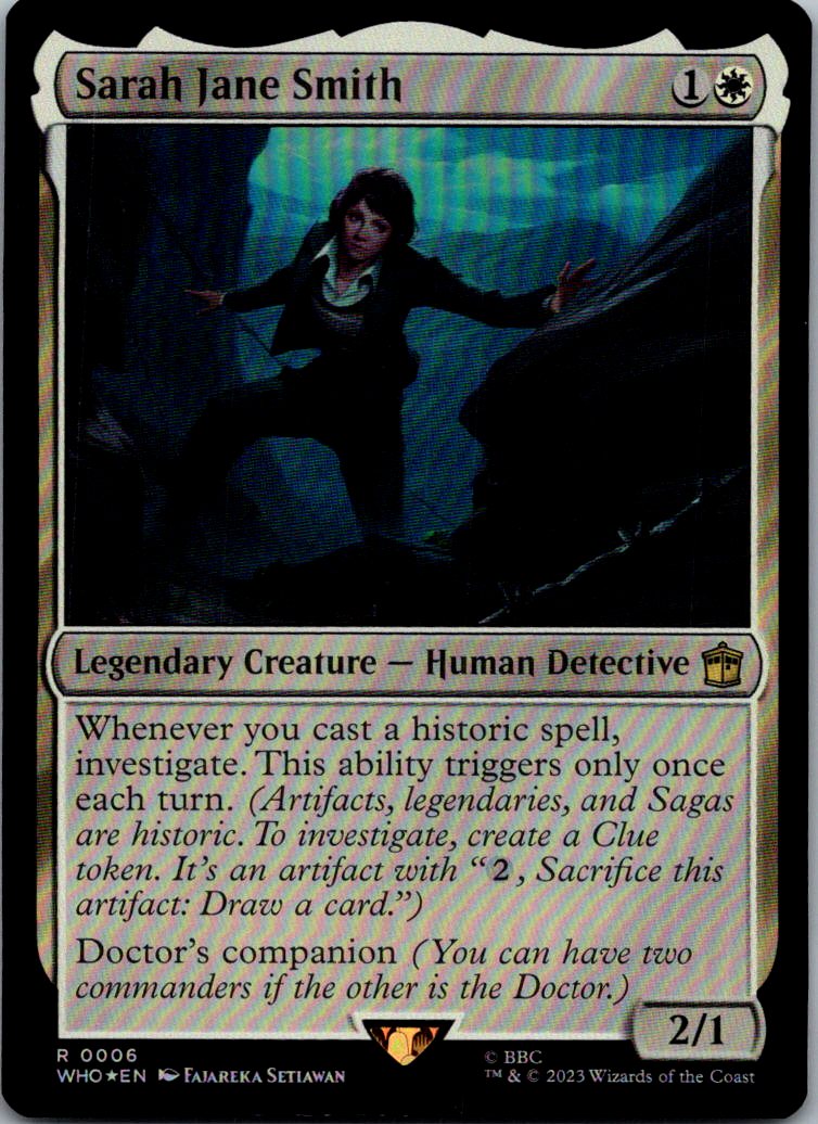 Sarah Jane Smith 6 Foil Universes Beyond: Doctor Who Magic: The Gathering NM