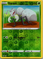 Durant 008/202 Rare Sword & Shield Pokemon Reverse Holo Near Mint