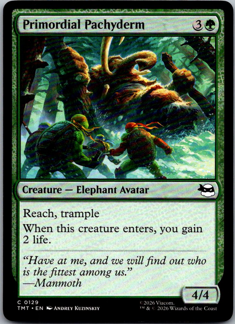 Primordial Pachyderm 0129 Teenage Mutant Ninja Turtles Magic: The Gathering NM