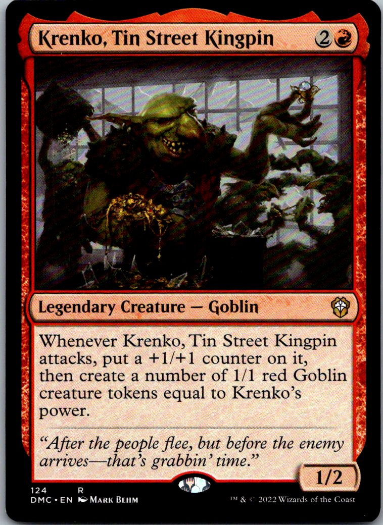 Krenko, Tin Street Kingpin 124 Commander: Dominaria United Magic NM