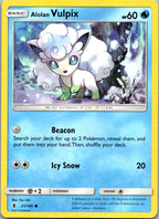 Alolan Vulpix 21/145 Common Guardians Rising Pokemon Lightly Played
