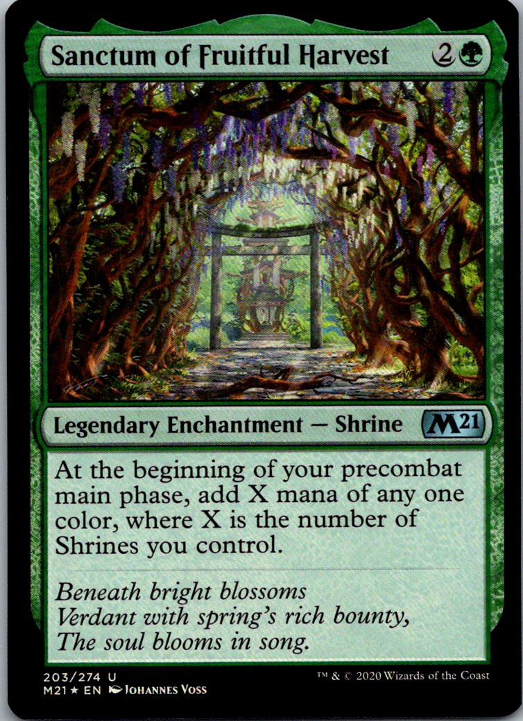 Sanctum of Fruitful Harvest 203 Core Set 2021 Magic: The Gathering Foil NM