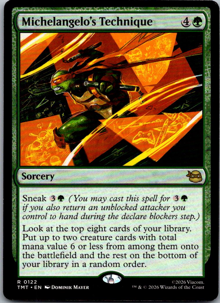 Michelangelo's Technique 0122 Teenage Mutant Ninja Turtles Magic NM