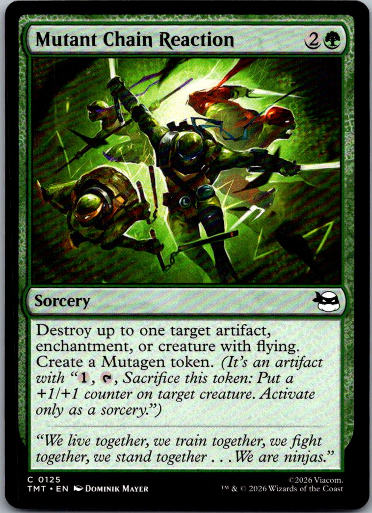 Mutant Chain Reaction 0125 Teenage Mutant Ninja Turtles Magic: The Gathering NM