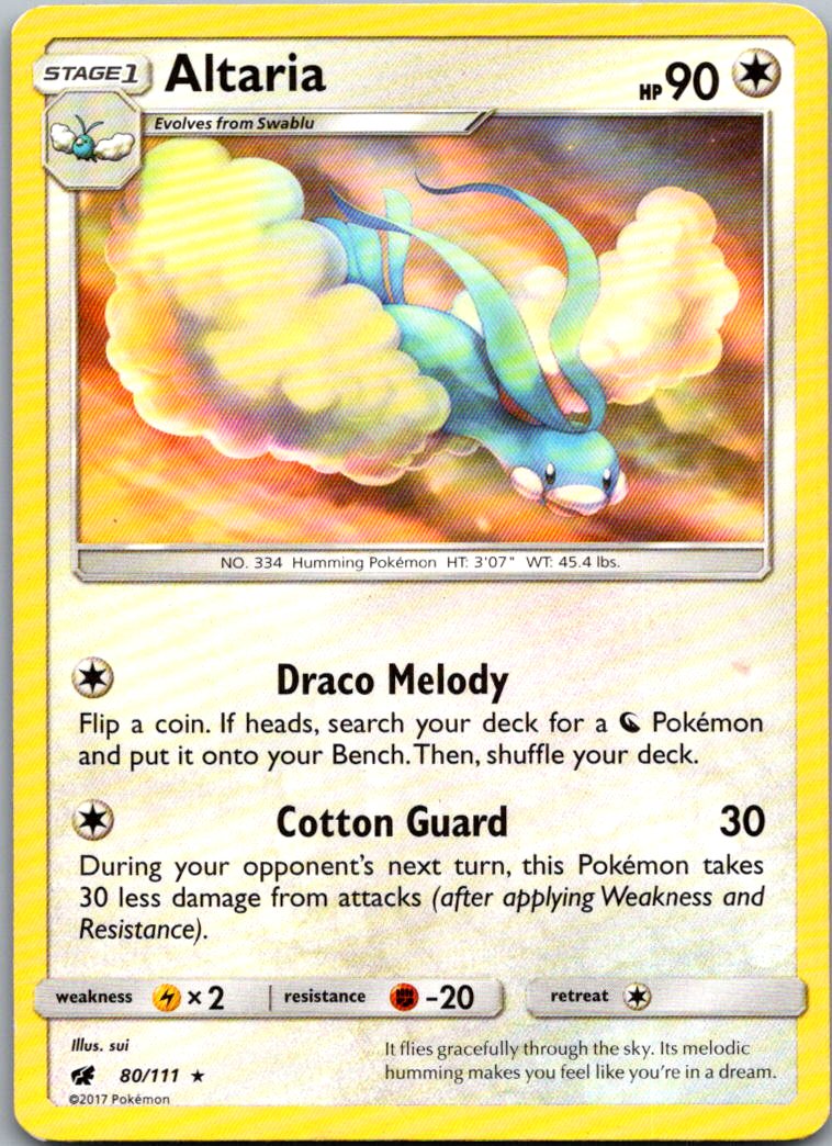 Altaria 80/111 Rare Crimson Invasion Pokemon Lightly Played