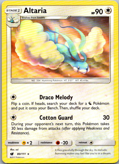 Altaria 80/111 Rare Crimson Invasion Pokemon Lightly Played