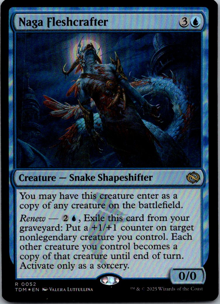 Naga Fleshcrafter 52 Foil Rare Tarkir: Dragonstorm Magic: The Gathering NM