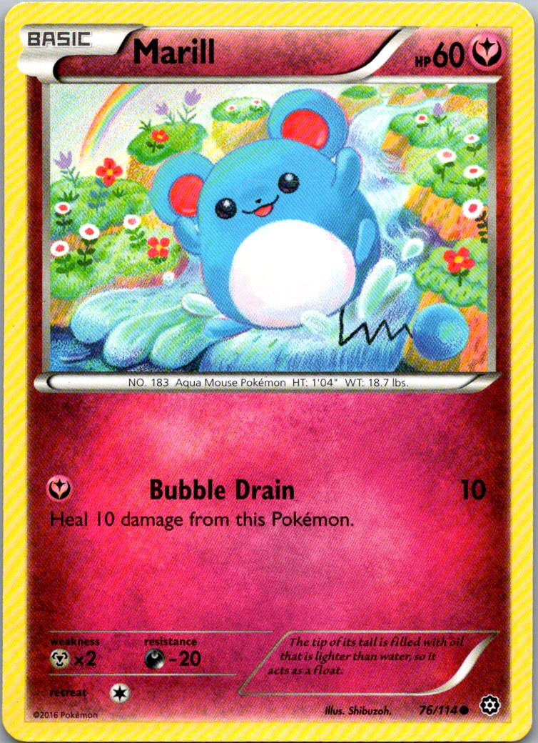 Marill 76/114 Common Steam Siege Pokemon Lightly Played