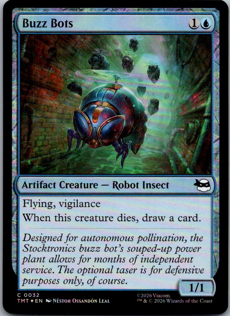 Buzz Bots 0032 Common Teenage Mutant Ninja Turtles Magic: The Gathering Foil NM
