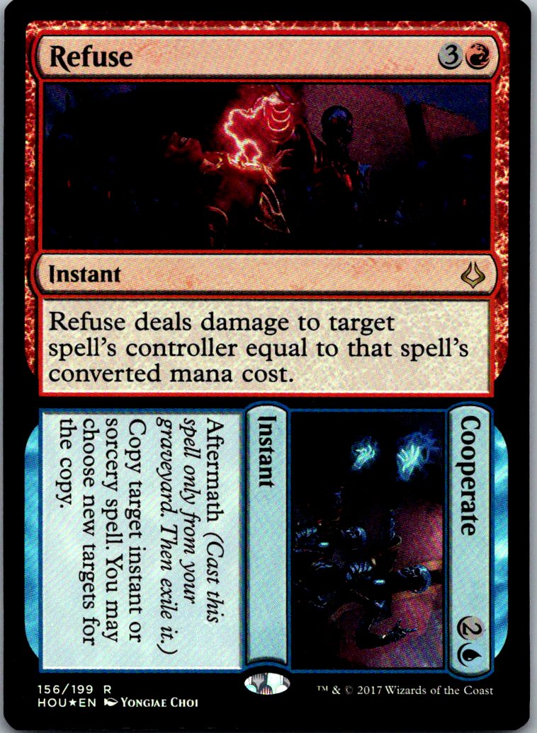 Refuse // Cooperate 156 Foil Rare Hour of Devastation Magic: The Gathering NM