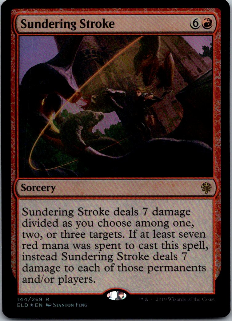 Sundering Stroke 144 Rare Throne of Eldraine Magic: The Gathering Near Mint