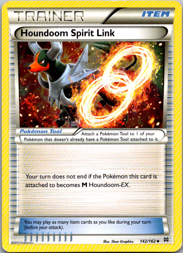 Houndoom Spirit Link 142/162 Uncommon BREAKthrough Pokemon Lightly Played