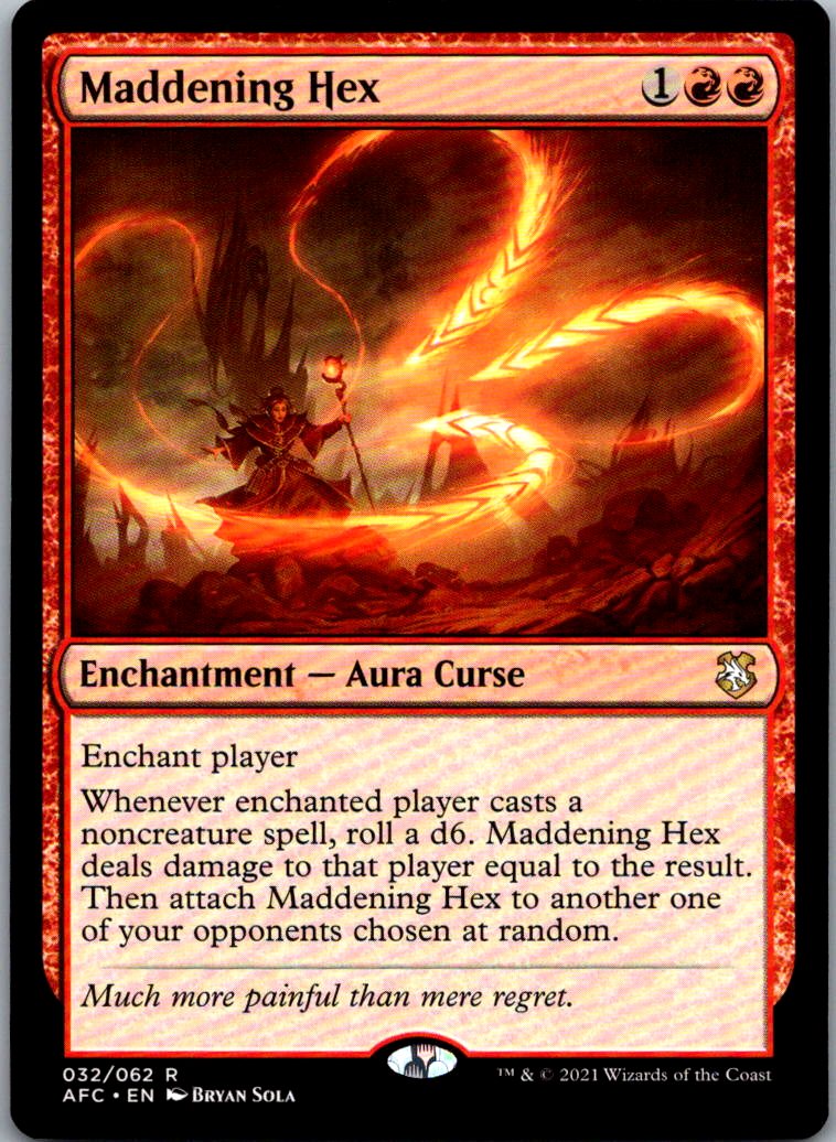 Maddening Hex 32 Commander: Adventures in the Forgotten Realms Magic NM